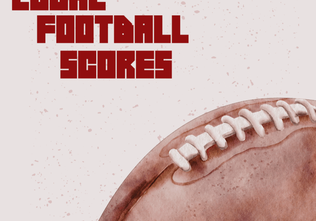 Local football scores with illustrated ball.