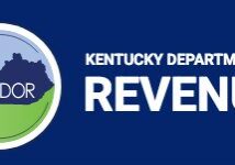 Kentucky Department of Revenue logo on blue.